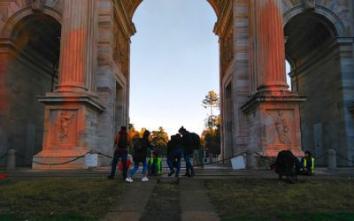 A Milano vernice sull’Arco della Pace